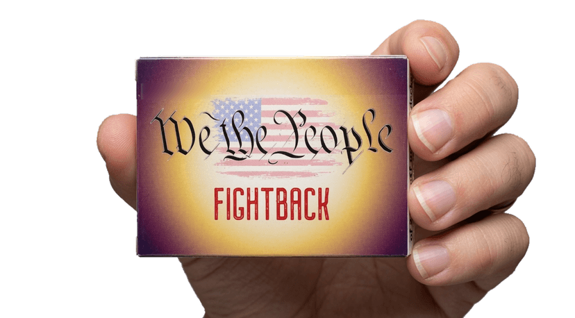 We The People Fight Back Playing Cards Mockup